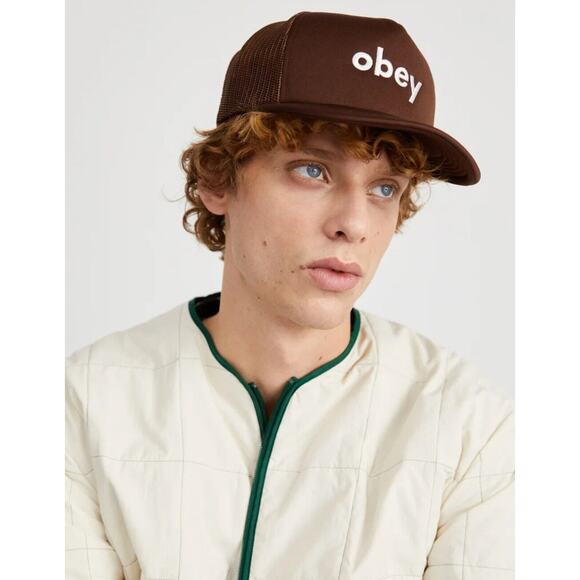 Obey Hat Cap Adult Brown Snapback Propoganda Streetwear Spellout Logo - Picture 1 of 6